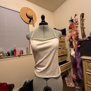 White Spaghetti Strap Top